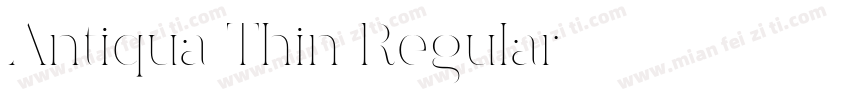 Antiqua Thin Regular字体转换